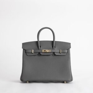 USA Los Angeles Hermes Birkin 25CM Togo Leather 0L Gris Meyer Gold Hardware