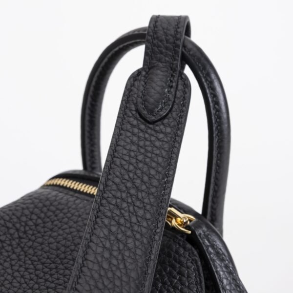 Australia Canberra Hermes Mini Lindy 19CM Clemence Leather CC89 Noir Gold Hardware