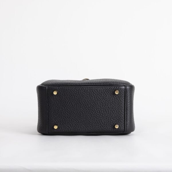 Australia Canberra Hermes Mini Lindy 19CM Clemence Leather CC89 Noir Gold Hardware