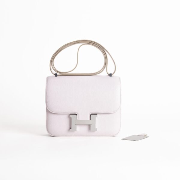 Canada Toronto Hermes Constance 18CM Chevre Leather 3Q Rose Sakura Silver Hardware