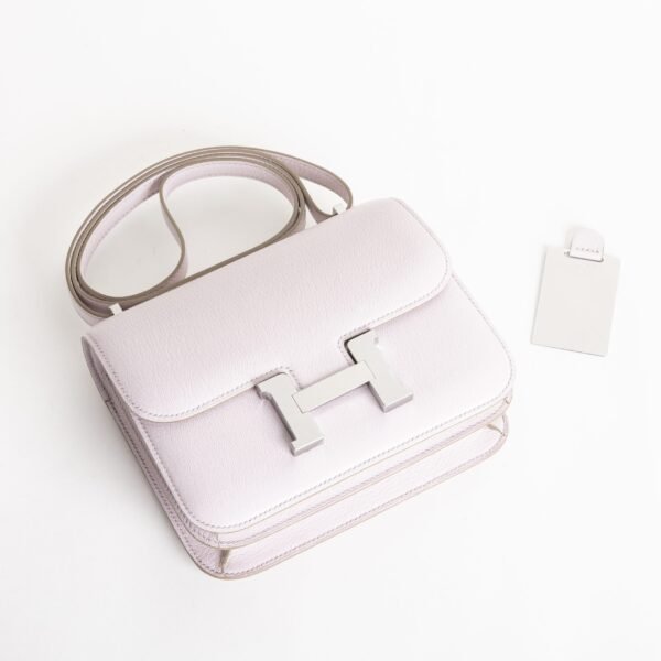 Canada Toronto Hermes Constance 18CM Chevre Leather 3Q Rose Sakura Silver Hardware