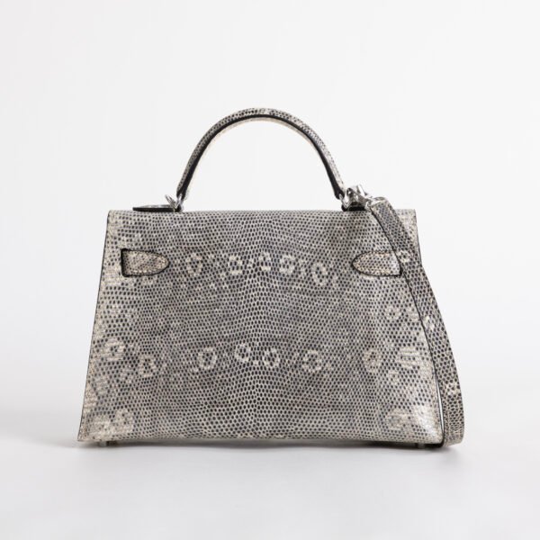 Australia Sydney Hermes Mini Kelly 19CM 1B Ombre Lizard Leather Silver Hardware