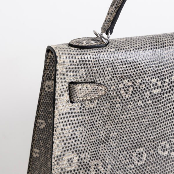 Australia Sydney Hermes Mini Kelly 19CM 1B Ombre Lizard Leather Silver Hardware