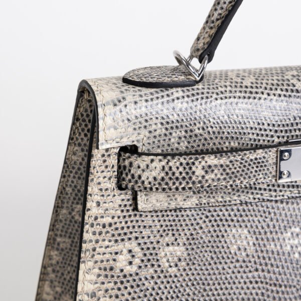 Australia Sydney Hermes Mini Kelly 19CM 1B Ombre Lizard Leather Silver Hardware