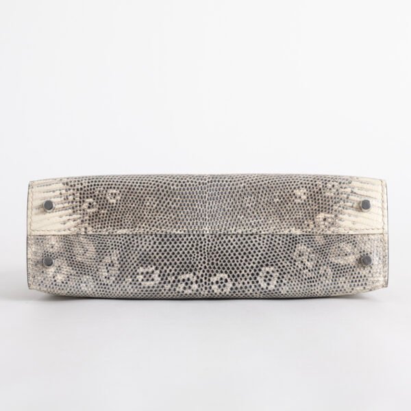 Australia Sydney Hermes Mini Kelly 19CM 1B Ombre Lizard Leather Silver Hardware