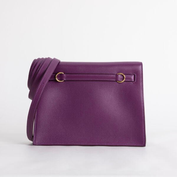 Women’s Shoulder Bag Kelly Danse 22CM Swift Leather P9 Anemone Silver Hardware