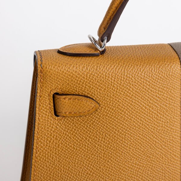 wsxc1742482941263_3 Hermes Evening Bag Mini Kelly 19CM Eosop Leather 2S Sesame & 18 Etoupe Silver Hardware