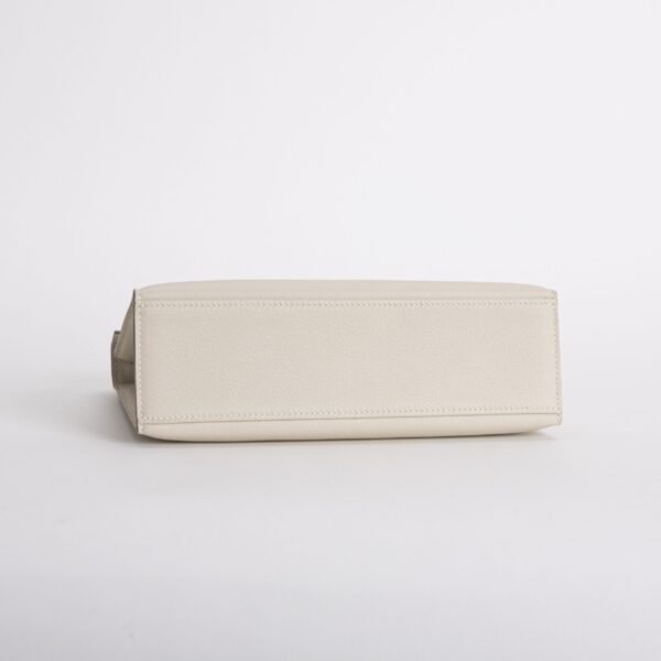 Hermes Clutch Bag Kelly Pochette 22CM Swift Leather CK10 Craie Silver Hardware