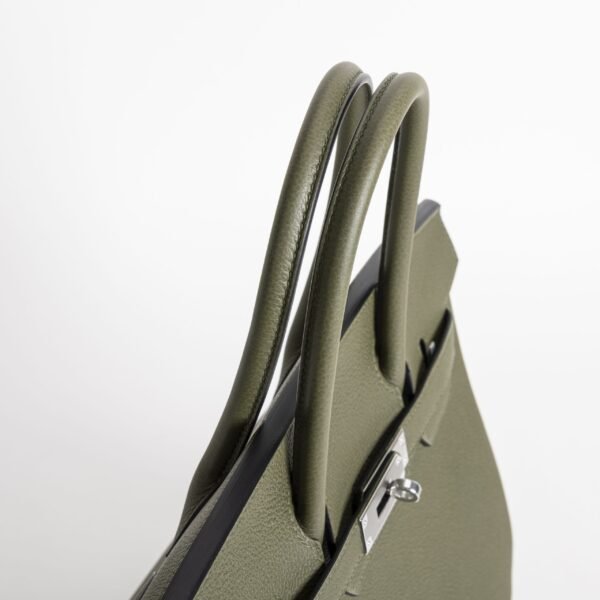 Women’s Tote Bag Hermes Birkin 30CM Togo Leather CK61 Vert Olive Silver Hardware