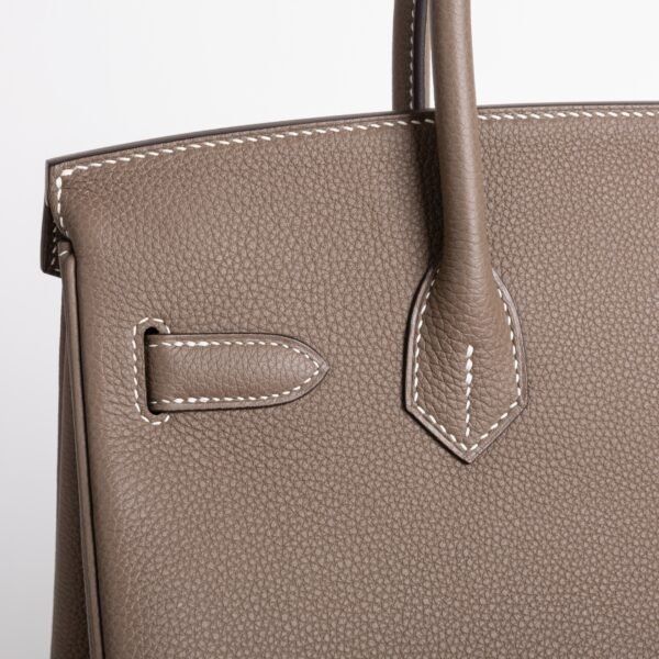 Australia Sydney Hermes Togo Leather Birkin 30CM CK18 Etoupe Silver Hardware