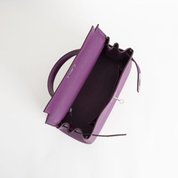 Women’s Bag Hermes Togo Leather Kelly 28CM P9 Anemone Silver Hardware