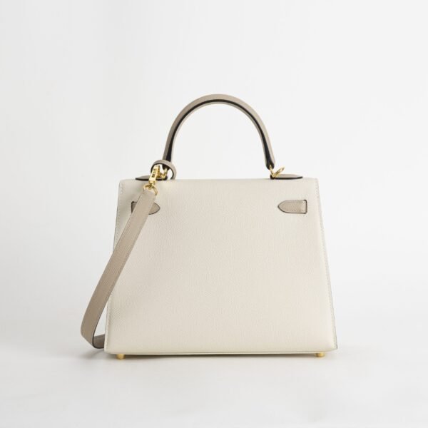Canada Toronto Hermes Kelly Sellier 25CM Epsom Leather CC10 Craie / S2 Gris Trench Gold Hardware