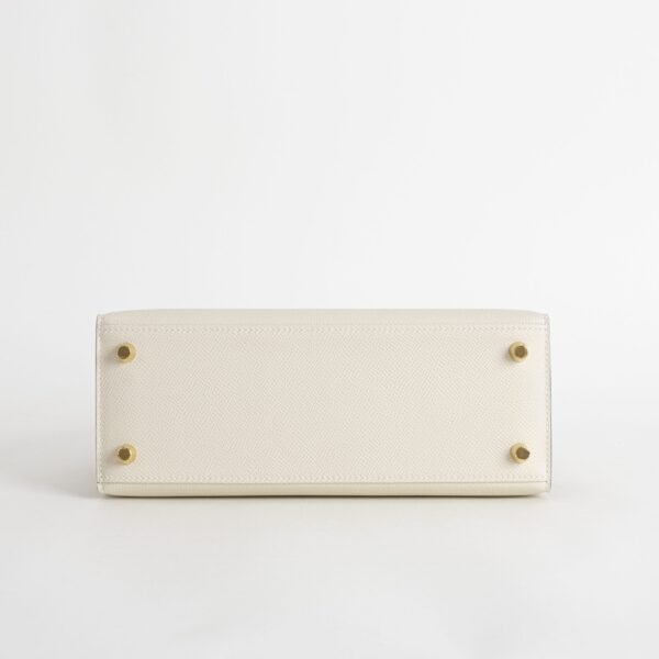 Canada Toronto Hermes Kelly Sellier 25CM Epsom Leather CC10 Craie / S2 Gris Trench Gold Hardware