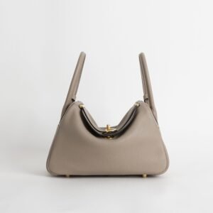 wsxc1744826085160_0-scaled-1 Hermes Shoulder Bag S2 Gris Trench Clemence Leather Lindy 26CM Gold Hardware