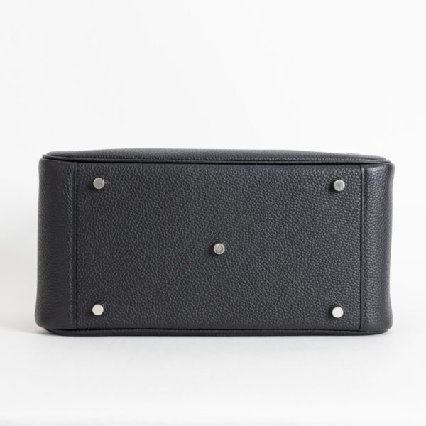 Full Handmade Hermes Lindy 30CM Clemence Leather CK89 Noir Silver Hardware
