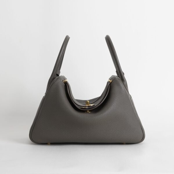 Women’s Shoulder Bag Lindy 30CM Clemence Leather 8F Etain Gold Hardware