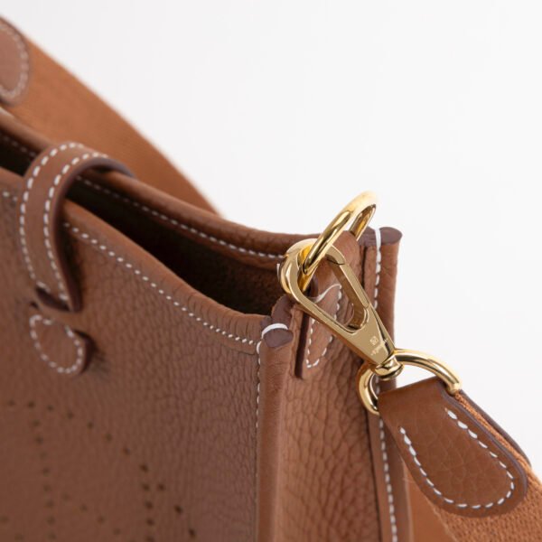 Australia Sydney Hermes Mini Evelyne 18CM CC37 Gold Clemence Leather Gold Hardware