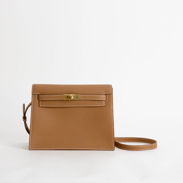 wsxc1744990315394_0-scaled-2 Hermes Women’s Shoulder Bag CC37 Gold Evercolor Leather Kelly Danse 22CM Gold Hardware