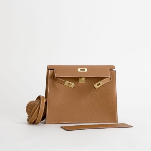 wsxc1744990315394_4-scaled-1 Hermes Women’s Shoulder Bag CC37 Gold Evercolor Leather Kelly Danse 22CM Gold Hardware