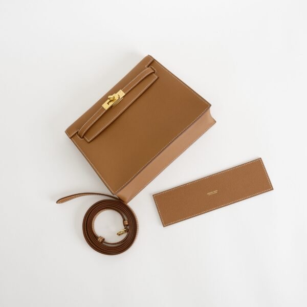 wsxc1744990315394_5-scaled-1 Hermes Women’s Shoulder Bag CC37 Gold Evercolor Leather Kelly Danse 22CM Gold Hardware