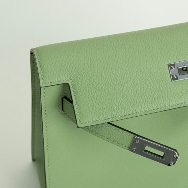 Canada Toronto Hermes Kelly Danse 22CM Evercolor Leather 3I Criquet Silver Hardware