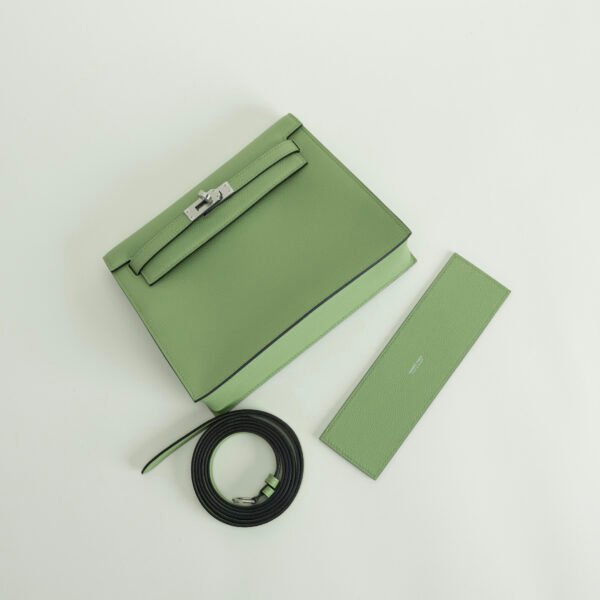 Canada Toronto Hermes Kelly Danse 22CM Evercolor Leather 3I Criquet Silver Hardware