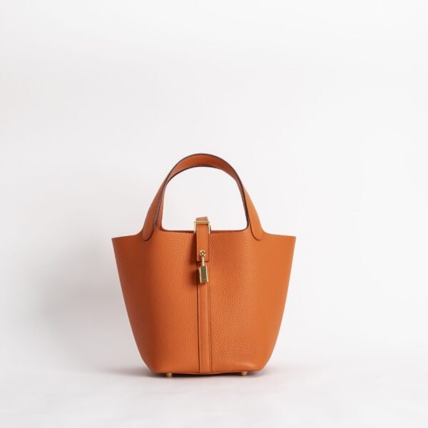 wsxc1744990905123_0-scaled-1 UK London Hermes CC93 Orange Clemence Leather Picotin 18CM Gold Hardware