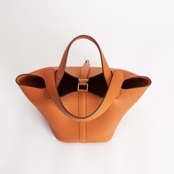 wsxc1744990905123_3-2-scaled-1 UK London Hermes CC93 Orange Clemence Leather Picotin 18CM Gold Hardware