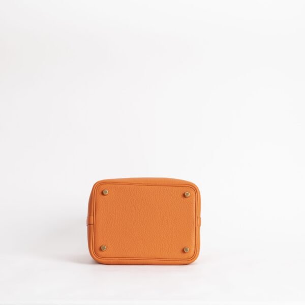 wsxc1744990905123_4-scaled-1 UK London Hermes CC93 Orange Clemence Leather Picotin 18CM Gold Hardware
