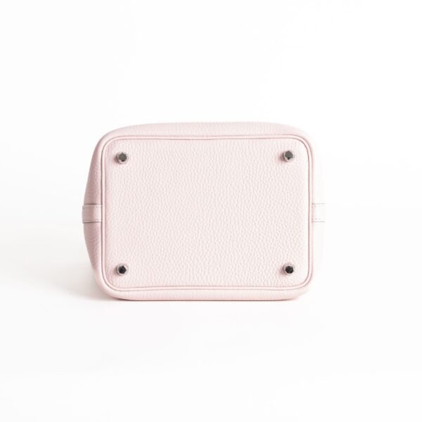 Hermes Bag Picotin 18CM Clemence Leather 3Q Rose Sakura Silver Hardware