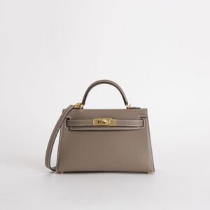 wsxc1745769929662_0-scaled-1 Hermes Evening Bag CC18 Etoupe Epsom Leather Mini Kelly 19CM Gold Hardware
