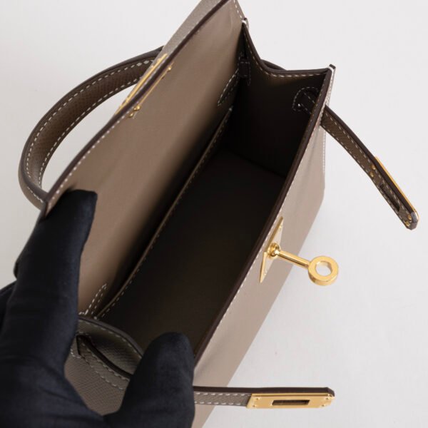 wsxc1745769929662_4 Hermes Evening Bag CC18 Etoupe Epsom Leather Mini Kelly 19CM Gold Hardware