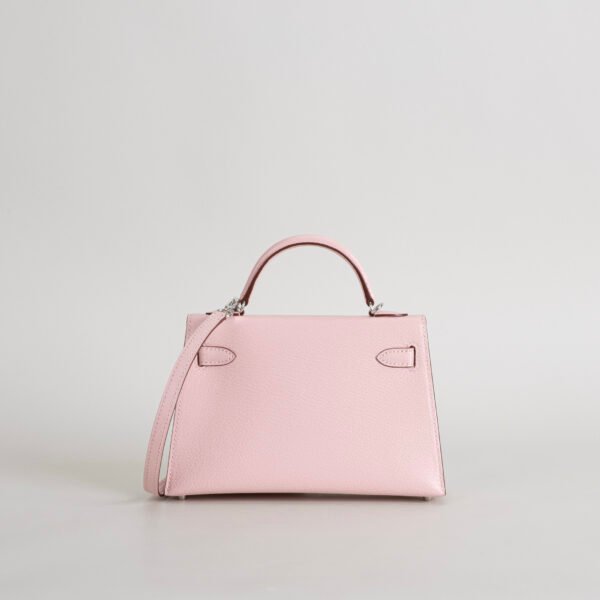 wsxc1745770110874_1 Australia Sydney Hermes 3Q Rose Sakura Chevre Leather Mini Kelly 19CM Silver Hardware