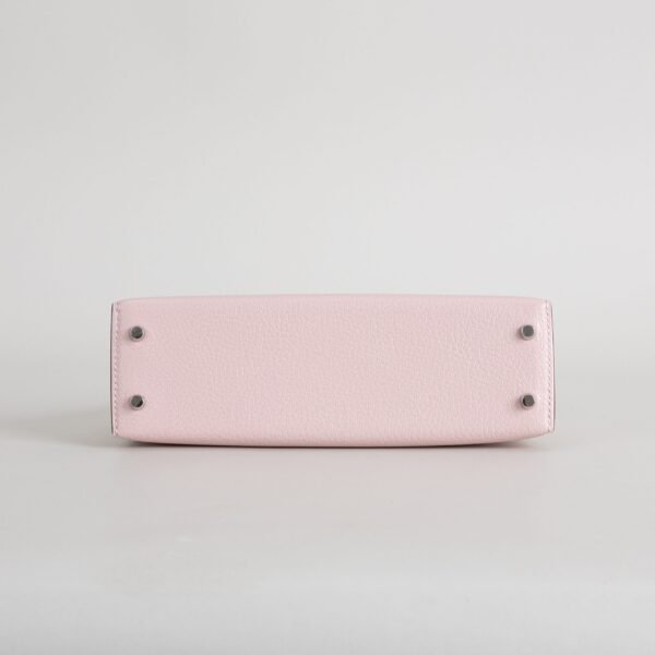 wsxc1745770110874_5-scaled-1 Australia Sydney Hermes 3Q Rose Sakura Chevre Leather Mini Kelly 19CM Silver Hardware