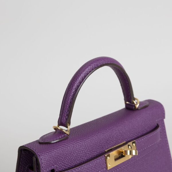 Hermes Bag Price Epsom Leather Mini Kelly 19CM P9 Anemone Gold Hardware