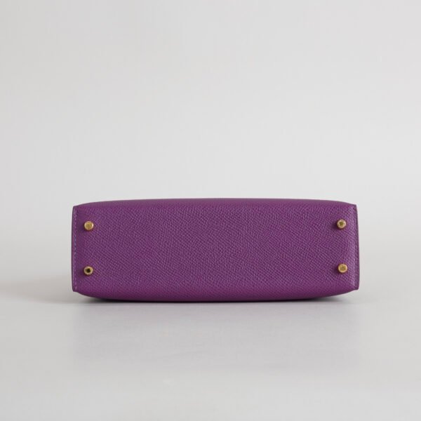 Hermes Bag Price Epsom Leather Mini Kelly 19CM P9 Anemone Gold Hardware