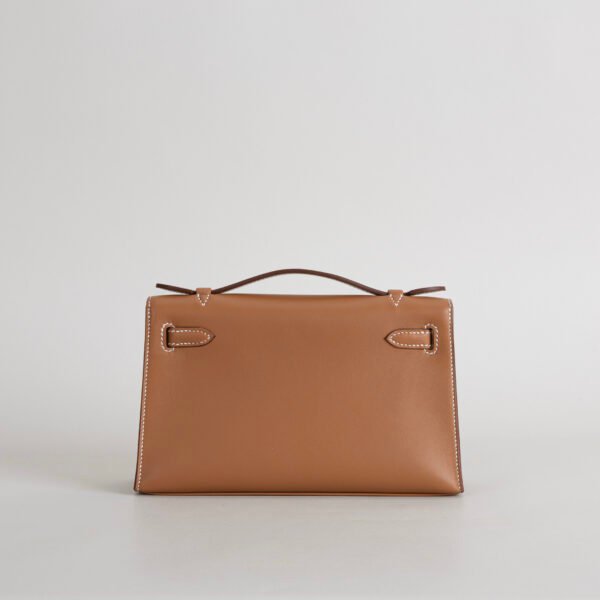 Hermes Bag Price CC37 Gold Swift Leather Kelly Pochette 22CM Gold Hardware