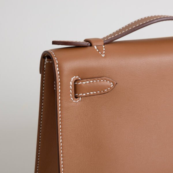 Hermes Bag Price CC37 Gold Swift Leather Kelly Pochette 22CM Gold Hardware