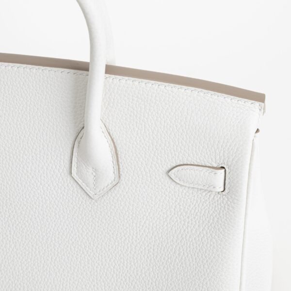 Hermes Bag Price Birkin 25CM 01 Blanc Togo Leather Gold Hardware