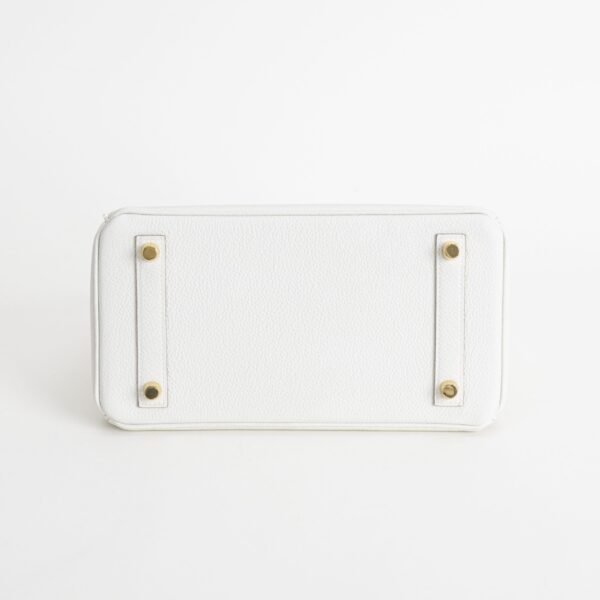 Hermes Bag Price Birkin 25CM 01 Blanc Togo Leather Gold Hardware