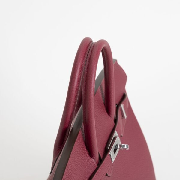 Canada Toronto Hermes Togo Leather Birkin 25CM K1 Rouge Grenade Silver Hardware