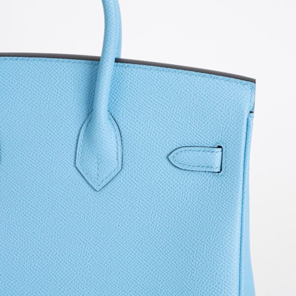 Hermes Bag Price Birkin 25CM Epsom Leather 7N Celeste / 1Q Rose Confetti Silver Hardware