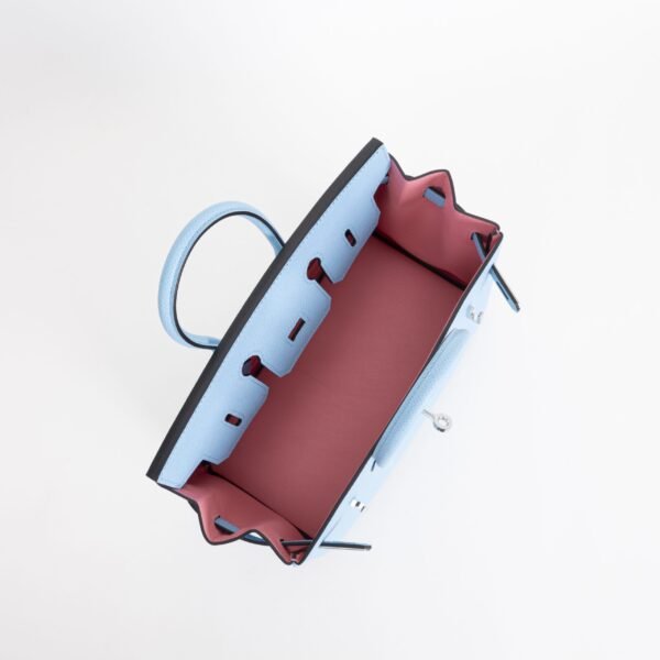 Hermes Bag Price Birkin 25CM Epsom Leather 7N Celeste / 1Q Rose Confetti Silver Hardware