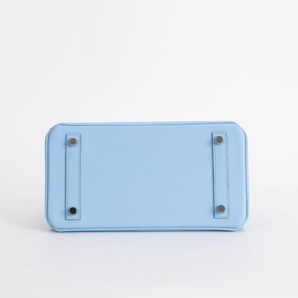 Hermes Bag Price Birkin 25CM Epsom Leather 7N Celeste / 1Q Rose Confetti Silver Hardware