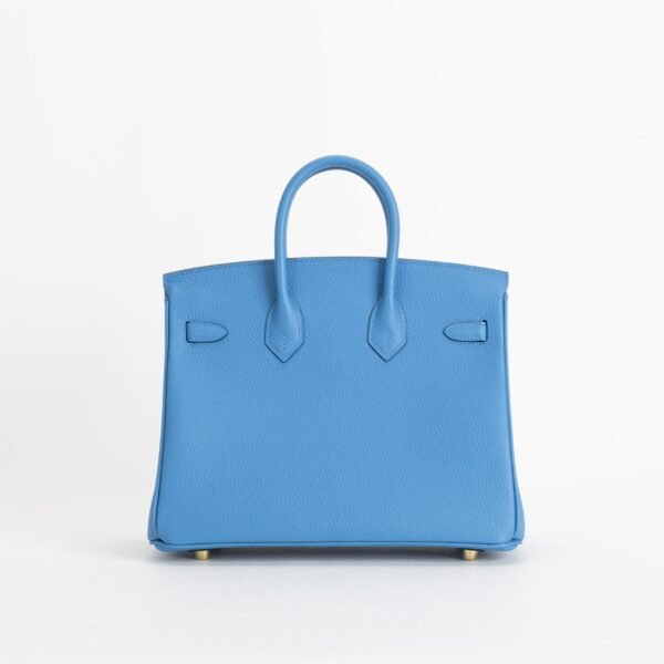 Full Handmade Hermes B3 Blue Zanzibar Togo Leather Birkin 25CM Gold Hardware