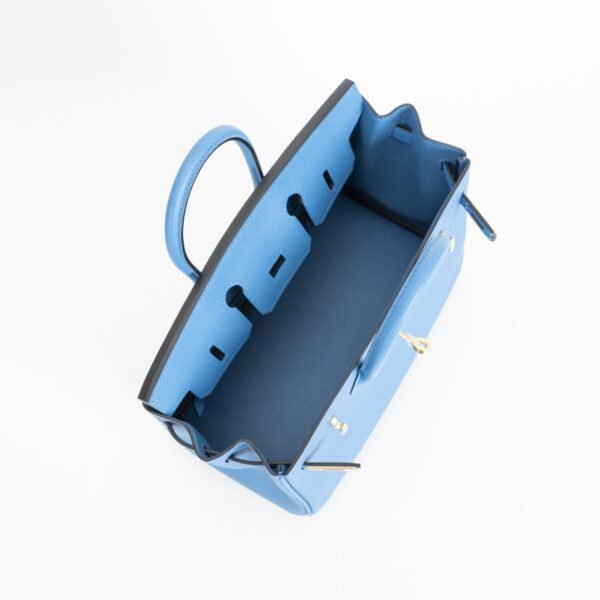 Full Handmade Hermes B3 Blue Zanzibar Togo Leather Birkin 25CM Gold Hardware