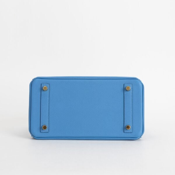 Full Handmade Hermes B3 Blue Zanzibar Togo Leather Birkin 25CM Gold Hardware