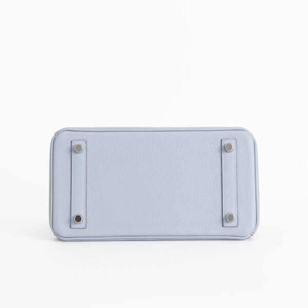 UK London Hermes Birkin 25CM Togo Leather J7 Blue Lin Silver Hardware