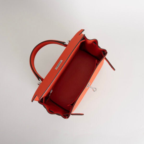wsxc1746717877232_4 Hermes Tote Bag 9T Feu Orange Togo Leather Kelly 25CM Silver Hardware