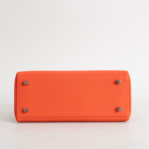wsxc1746717877232_5-1 Hermes Tote Bag 9T Feu Orange Togo Leather Kelly 25CM Silver Hardware